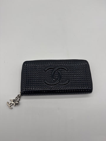 Chanel Zip Wallet Patent Leather