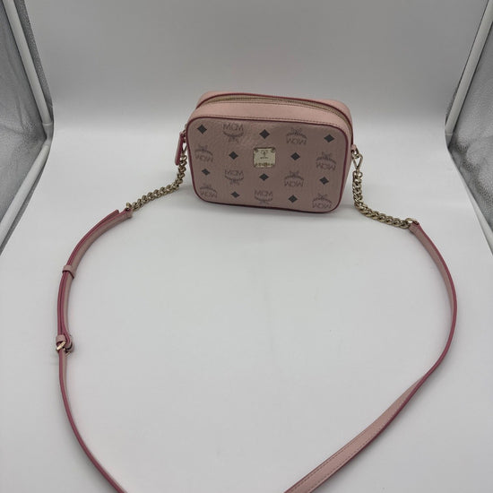 MCM Essential Visetos Original Crossbody Bag Pink
