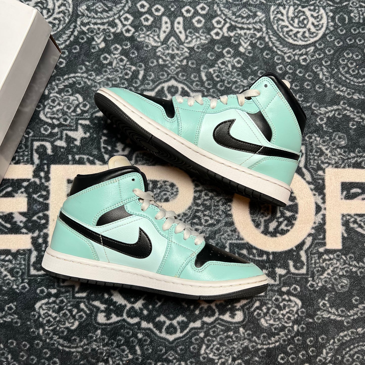 Jordan 1 Mid Aqua Blue Tint - EU 37.5