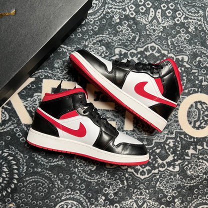 Jordan 1 Mid Black Gym Red - EU 38.5