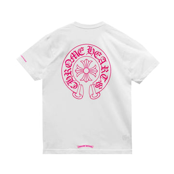 Chrome Hearts Pink Horseshoe Logo Shirt Small