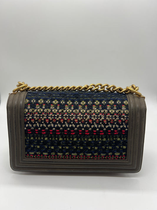 Chanel Boy Bag Khaki Fantasy Tweed-Edition (2015)