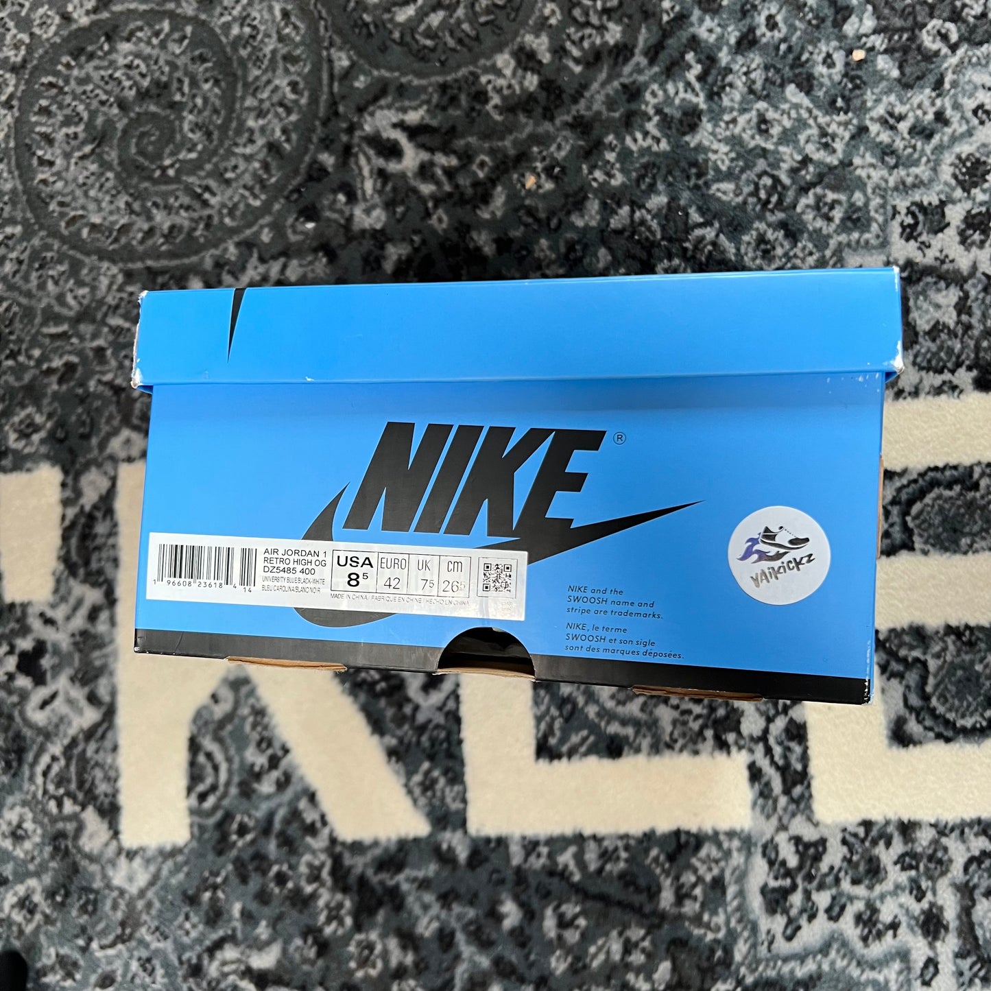 Jordan 1 High UNC Toe (42)
