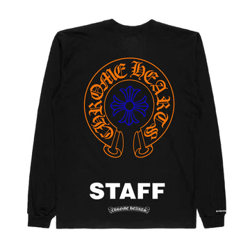 Chrome Hearts Black/Orange/Blue Staff Longsleeve Large