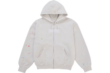 Supreme MM6 Maison Margiela Kapuzensweatshirt mit Box-Logo, mit Reißverschluss, Weiß