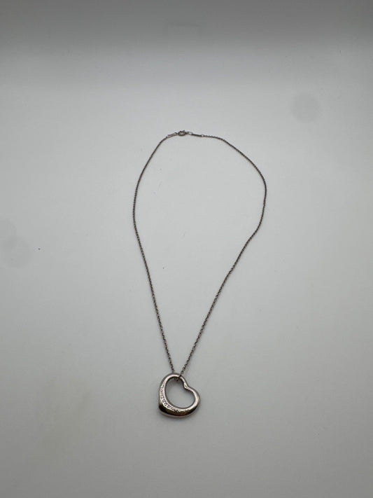 Tiffany & Co. Elsa Peretti Open Heart Silver Necklace