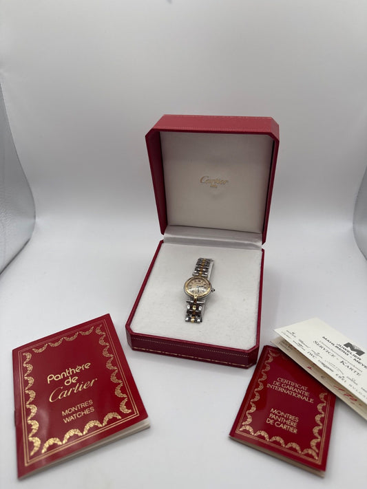 Cartier Panthère de Cartier Watch Vendom Small Stainless Steel and 18K Yellow Gold