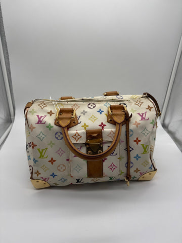 Louis Vuitton Speedy 30 Monogram Multicolore Canvas White SP0076
