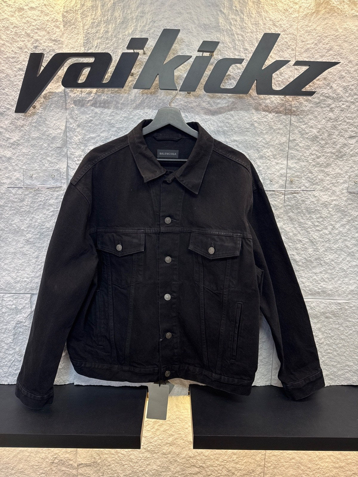 Balenciaga Strass Logo Denim Jacket / Size L