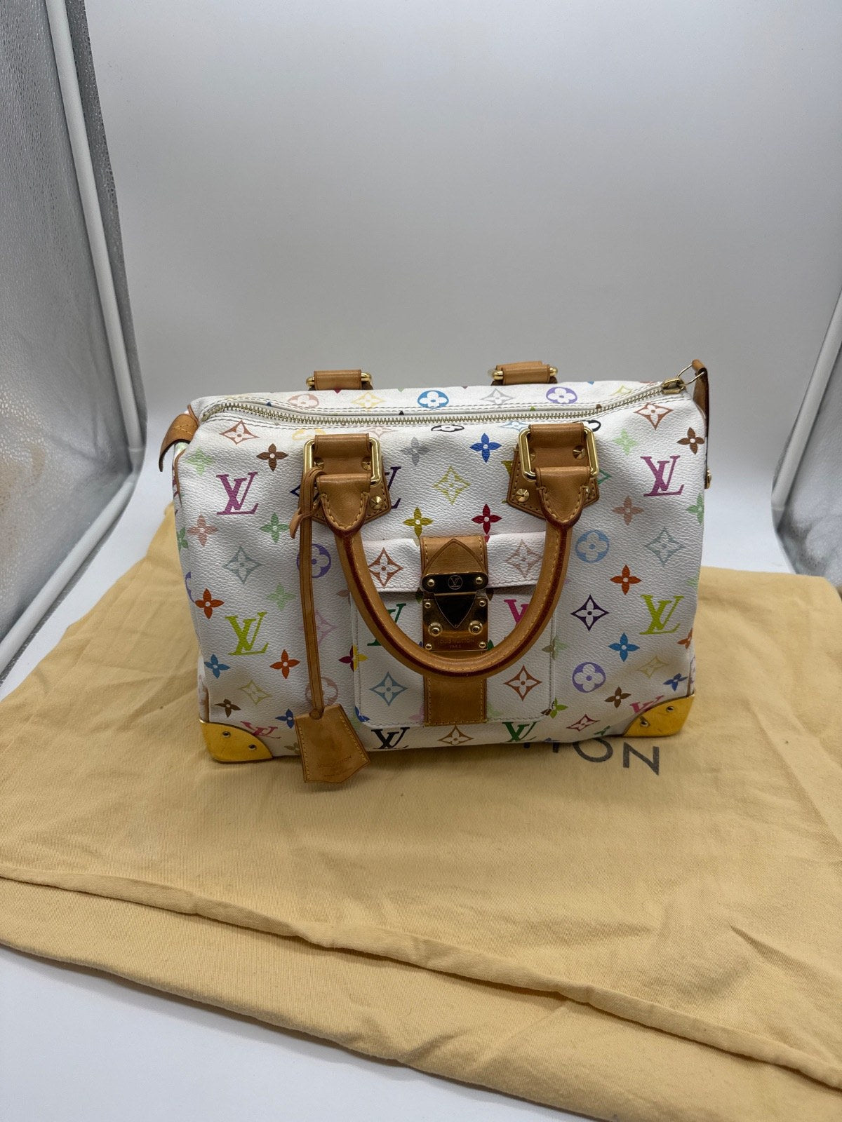 Louis Vuitton Speedy 30 Monogram Multicolore Canvas White SP2101