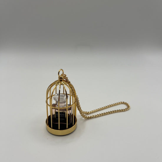 Chanel Coco Mademoiselle Parfum Miniature Bag Charm Gold