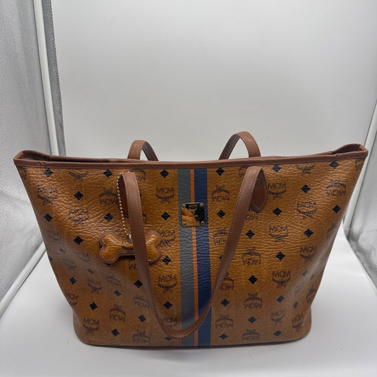 MCM Liz Shopper Visetos Cognac