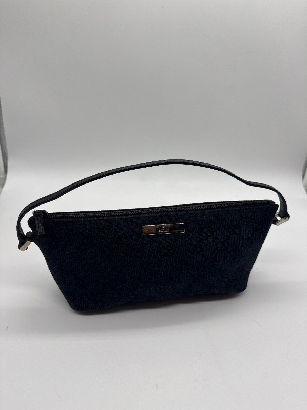 Gucci Boat Bag GG Cancas Black/Blue