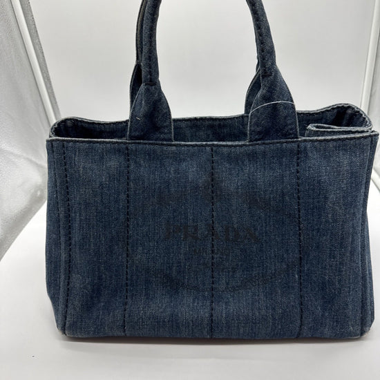Prada Canapa Tote Medium Denim 158