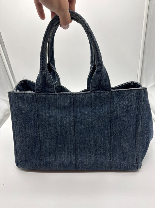 Prada Canapa Tote Medium Denim 158