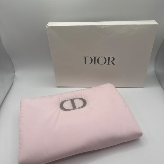 Dior Beauty Pouch Cannage Quilted Lambskin Pink