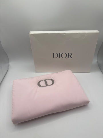 Dior Beauty Pouch Cannage Quilted Lambskin Pink