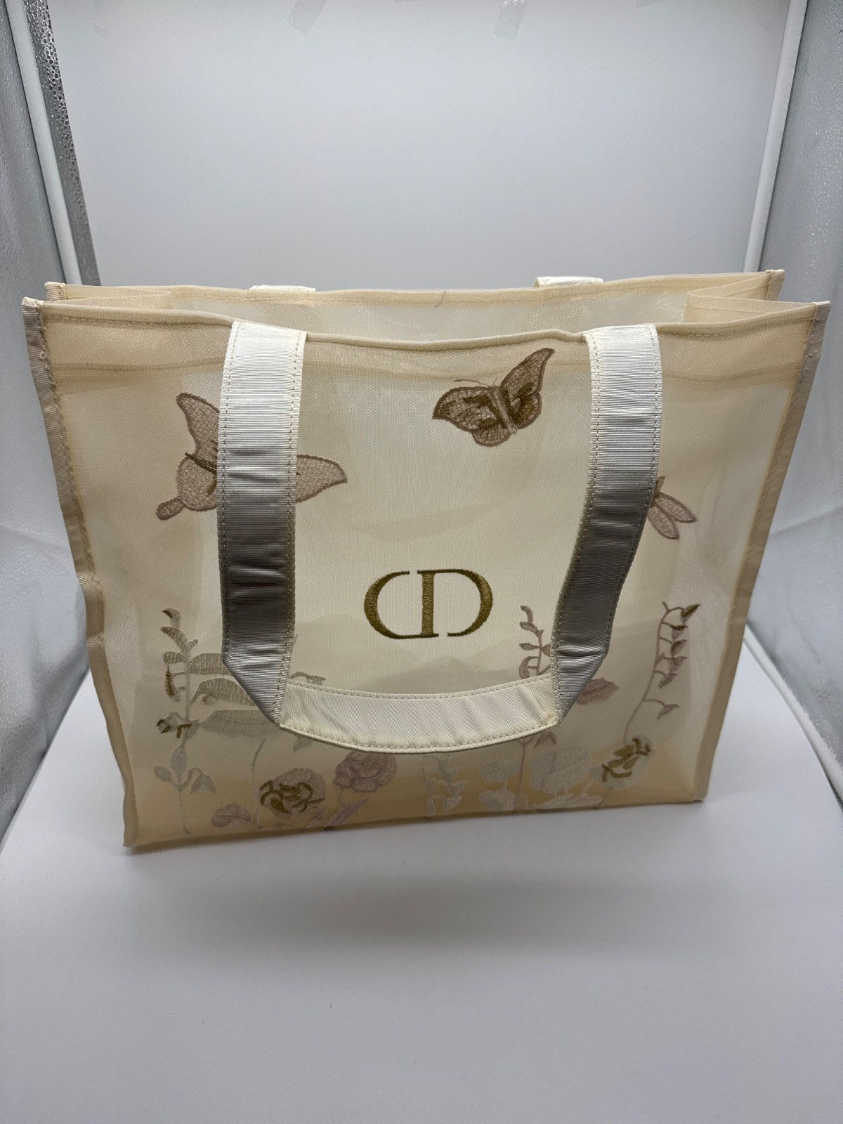 Dior Beauty Embroidered Mesh Tote Bag