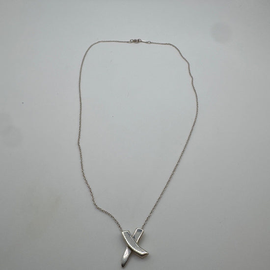 Tiffany & Co. Paloma Picasso Paloma's Grafitti X Silver Necklace