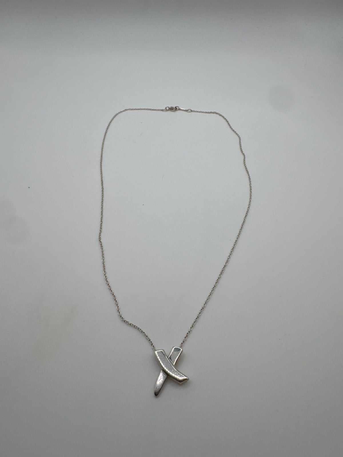 Tiffany & Co. Paloma Picasso Paloma's Grafitti X Silver Necklace