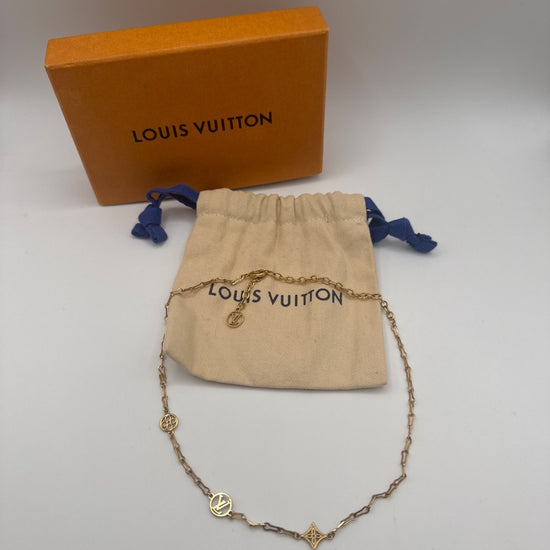 Louis Vuitton Nanogram Necklace Gold