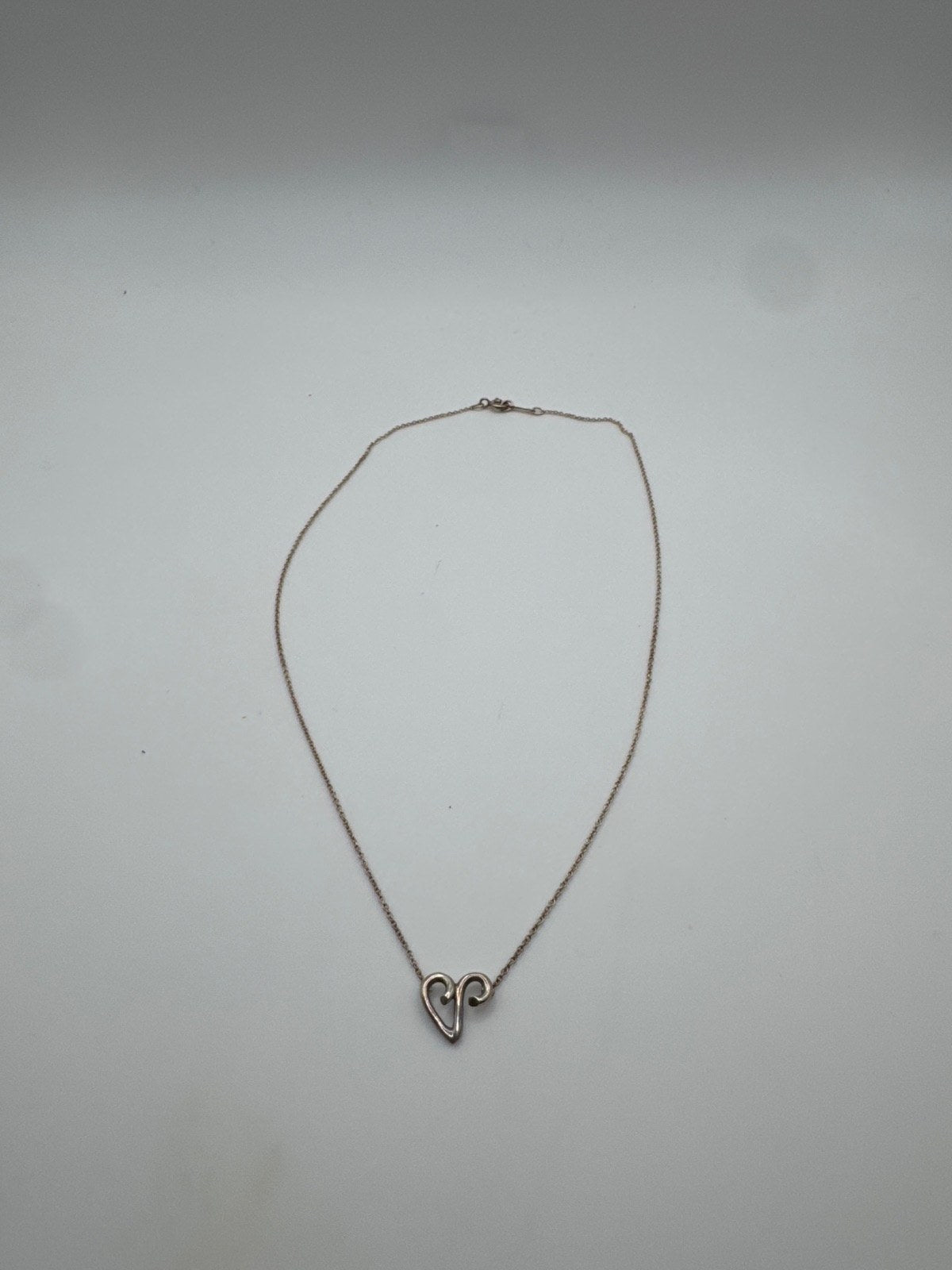 Tiffany & Co. Paloma Picasso Loving Heart Silver Necklace