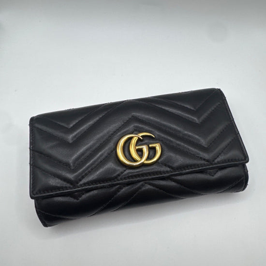 Gucci GG Marmont Matelassé Leather Wallet Black