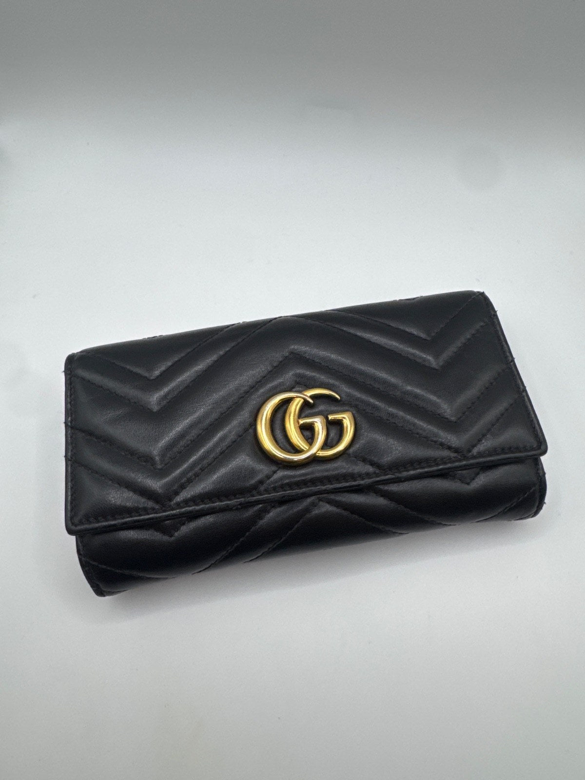 Gucci GG Marmont Matelassé Leather Wallet Black