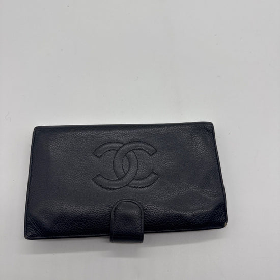 Chanel Bifold Long Wallet Black 6128855