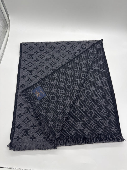 Louis Vuitton Scarf Wool Silk Anthracite