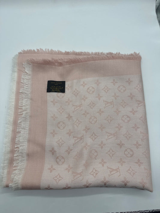 Louis Vuitton Shine Monogram Shawl Pink