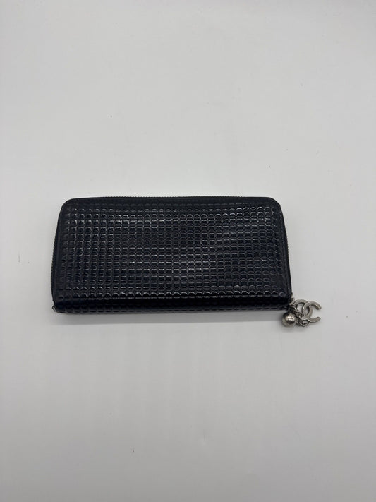 Chanel Zip Wallet Patent Leather