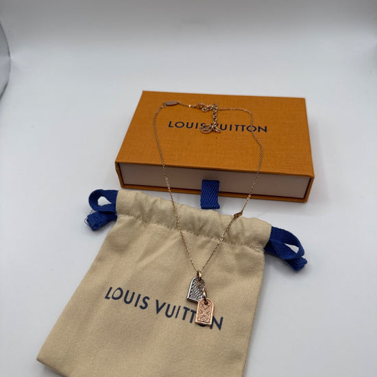 Louis Vuitton Precious Nanogram Necklace Rosé/Silver