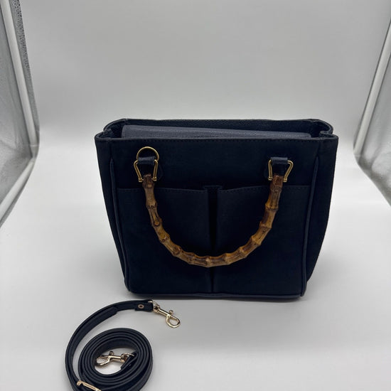 Gucci Bamboo Mini Tote Bag Dark Blue