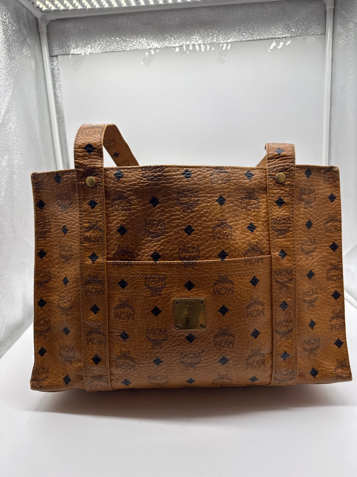 MCM Amby Tote Bag Cognac