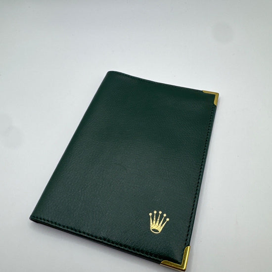 Rolex Leather Passport Holder Green