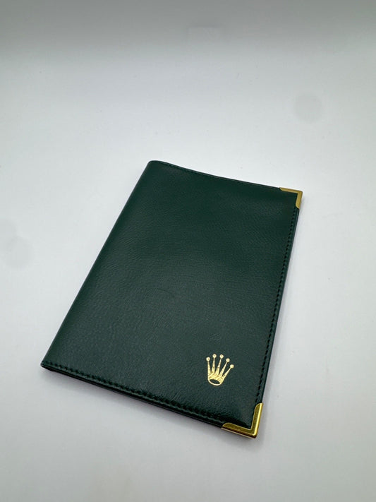 Rolex Leather Passport Holder Green