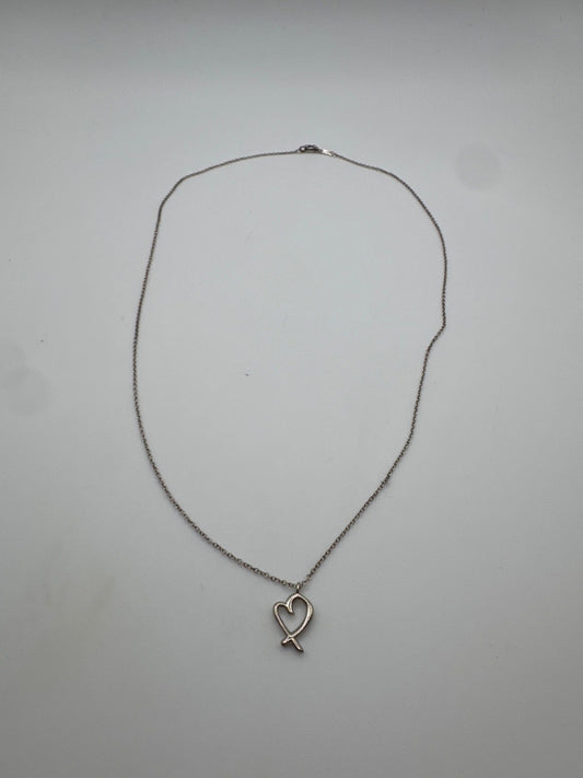 Tiffany & Co. Paloma Picasso Loving heart Silver Necklace