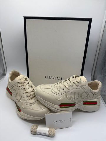 Gucci Rhyton Sneaker Ivory with Gucci Logo / EU 43