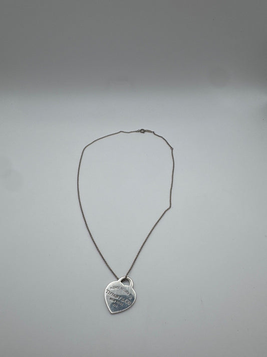 Tiffany & Co. Return to Tiffany Heart Tag Pendant Necklace Sterling Silver